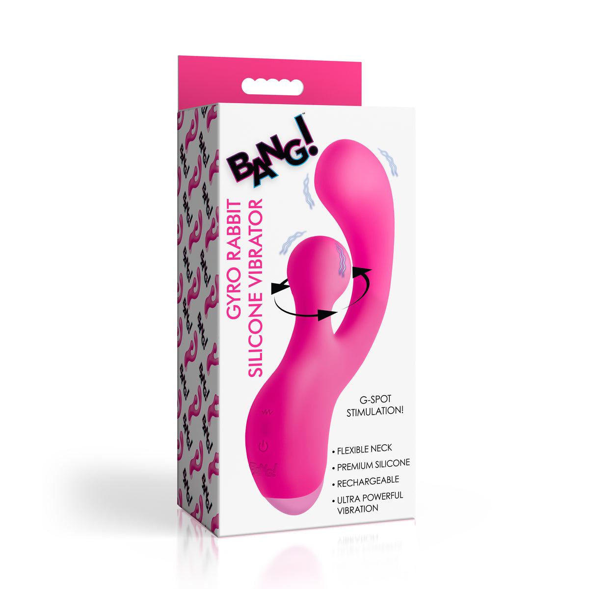 Gyro Rabbit Silicone Vibrator - Pink