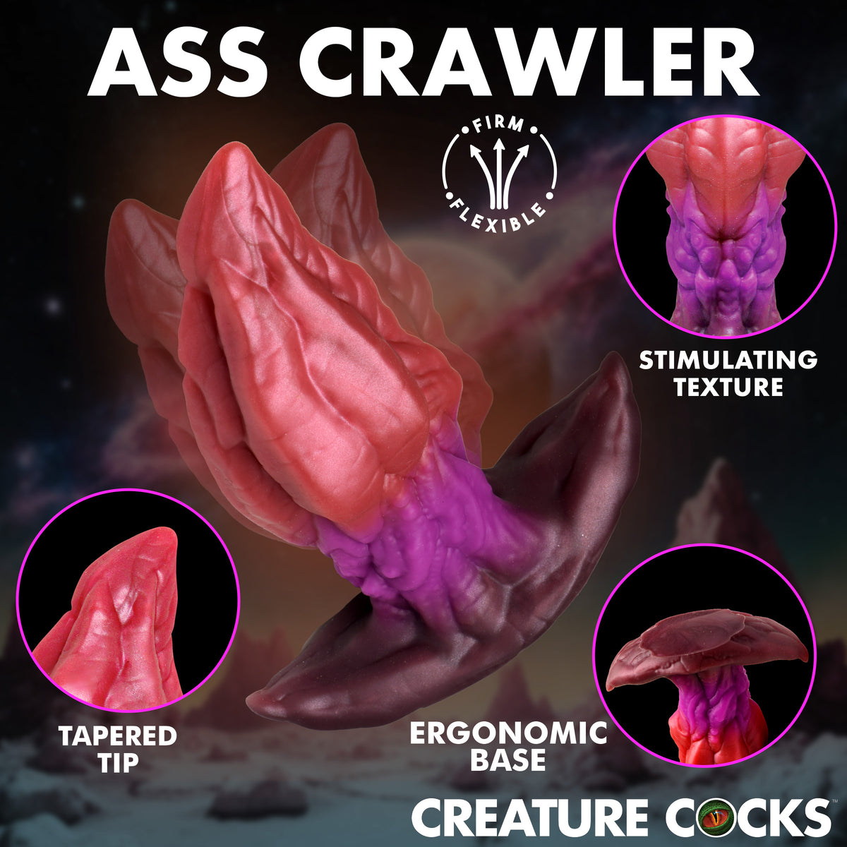 Crawler Silicone Butt Plug - Large
