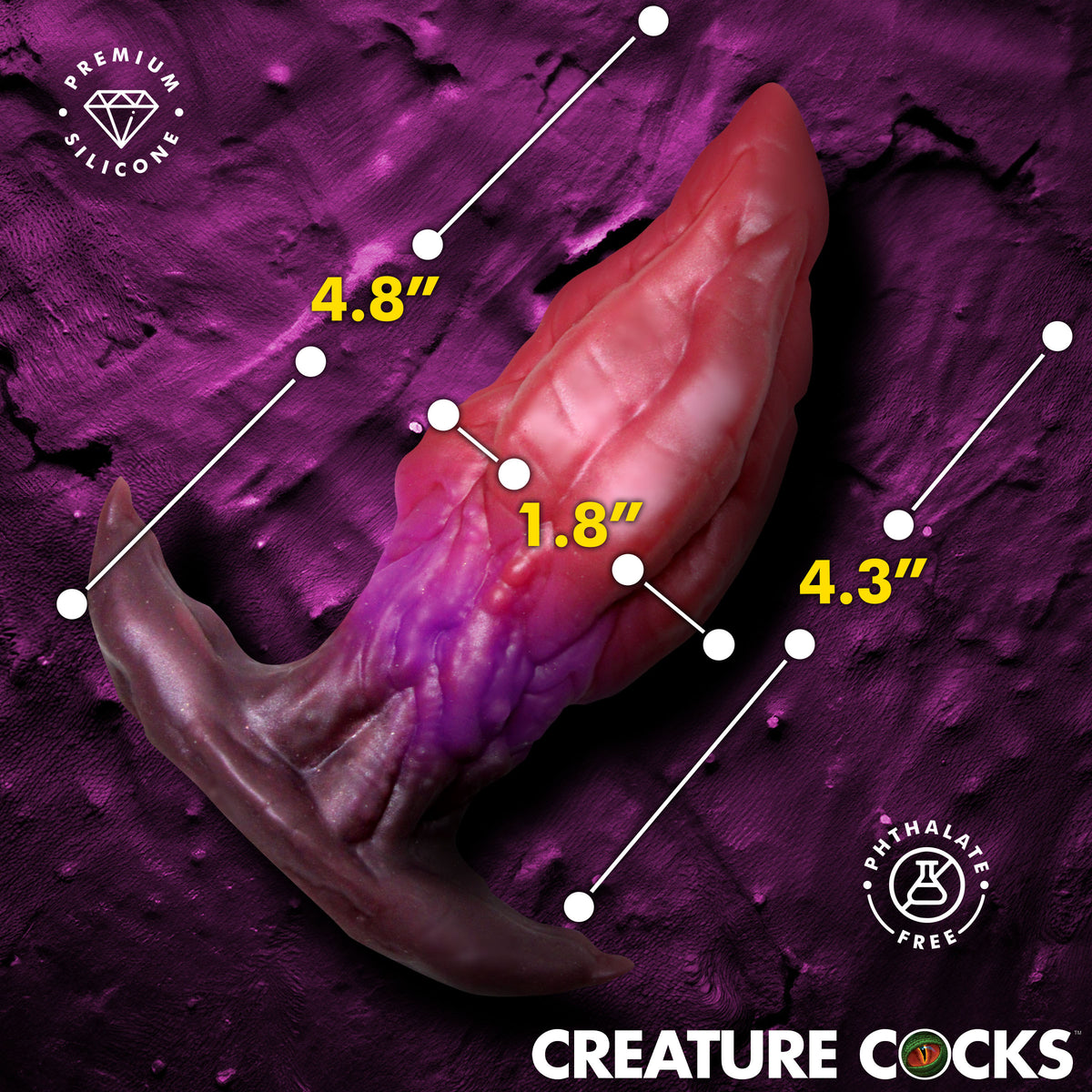 Crawler Silicone Butt Plug - Medium