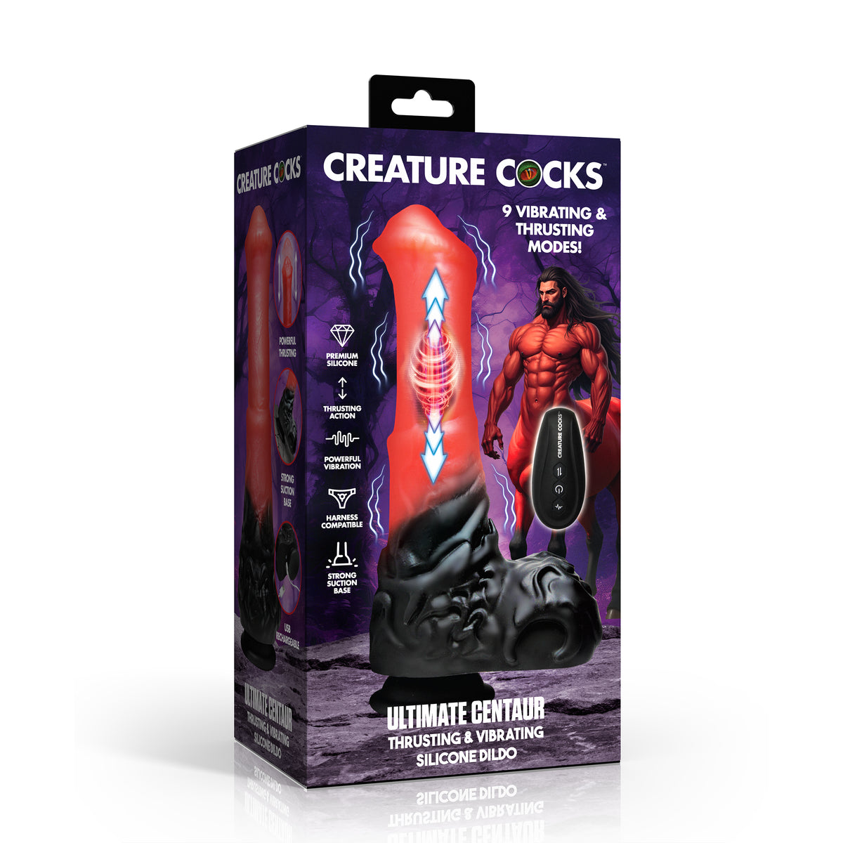 Ultimate Centaur Thrusting & Vibrating Silicone Dildo