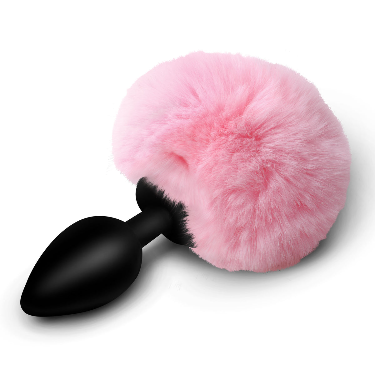 Fluffy Bunny Tail Silicone Plug - Pink
