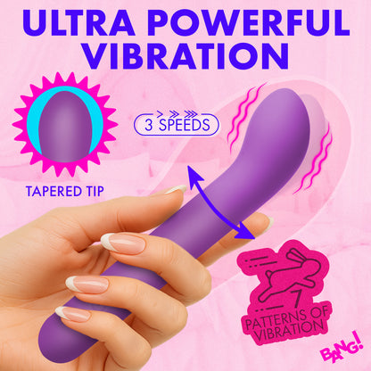 G-Spot Flexible Silicone Vibrator - Purple