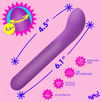 G-Spot Flexible Silicone Vibrator - Purple