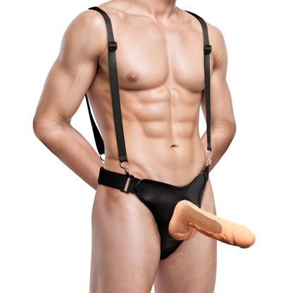 9" Silicone Dildo with Harness
