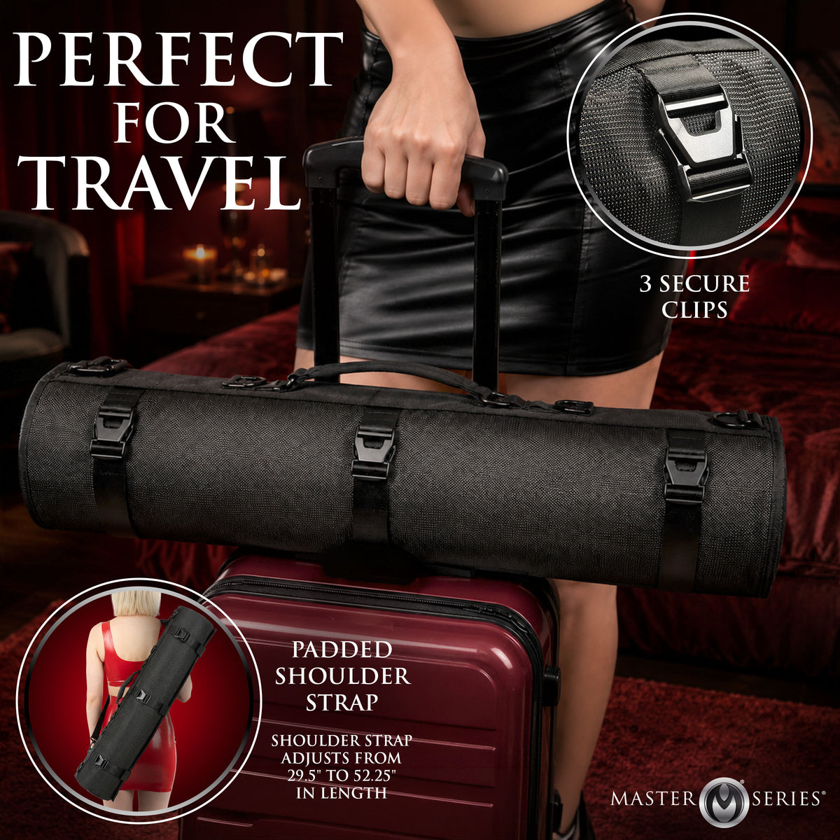 Scarlet Seduction Leather Bondage Travel Set