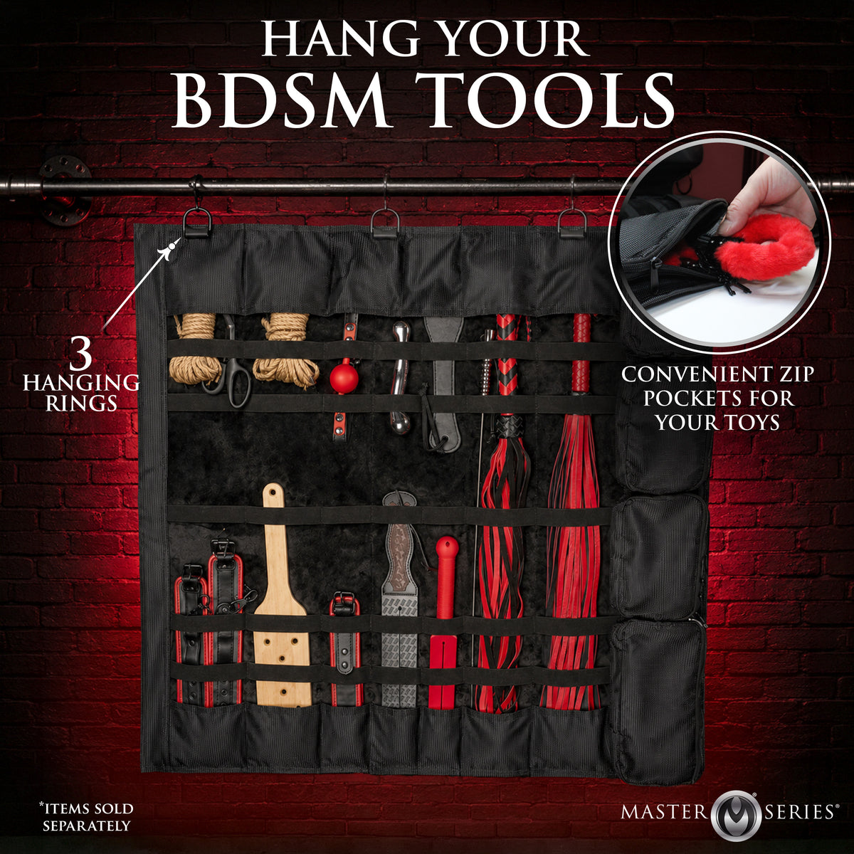 Scarlet Seduction Leather Bondage Travel Set