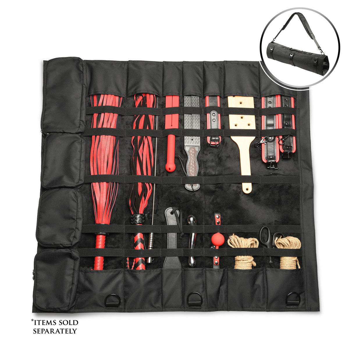 Scarlet Seduction Leather Bondage Travel Set