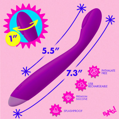 Flexible Silicone G-Spot Vibrator - Purple