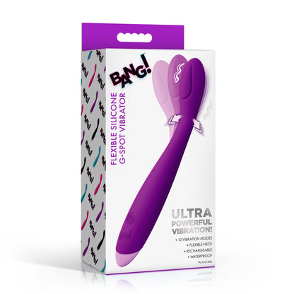 Flexible Silicone G-Spot Vibrator - Purple