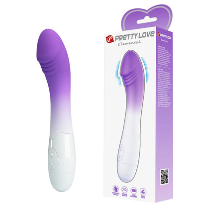 Pretty Love Elemental G-Spot Realistic Vibrator Purple Ombre