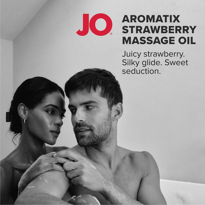 JO Aromatix Strawberry Scented Massage Oil 4oz