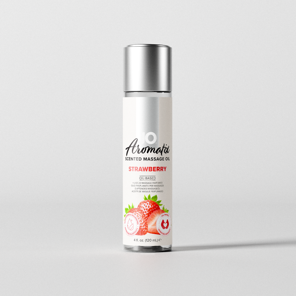 JO Aromatix Strawberry Scented Massage Oil 4oz