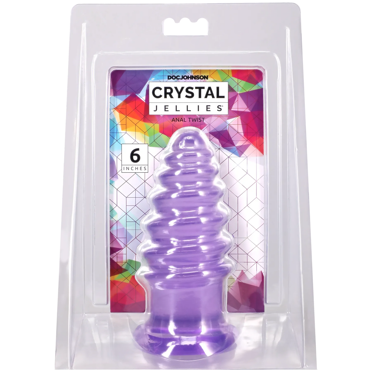 Crystal Jellies - Anal Twist - 6 Inch Purple