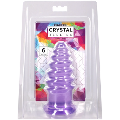 Crystal Jellies - Anal Twist - 6 Inch Purple