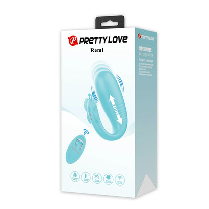 Pretty Love Remi Thrusting Hands-Free Vibrator Aqua