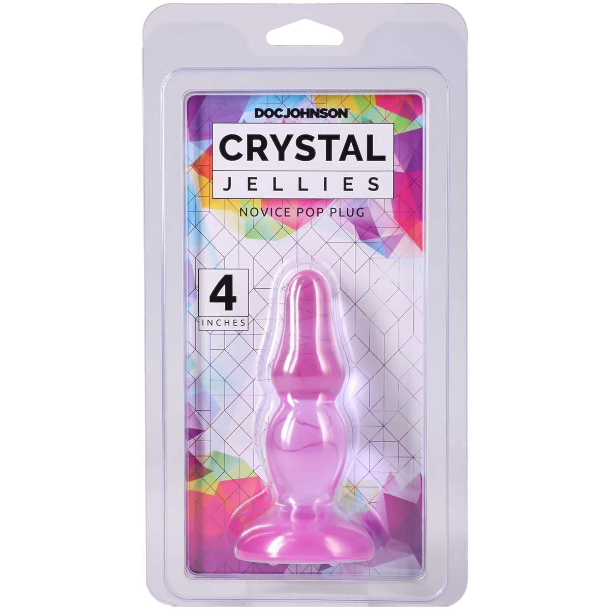 Crystal Jellies - Novice Pop Plug - 4 Inch Pink