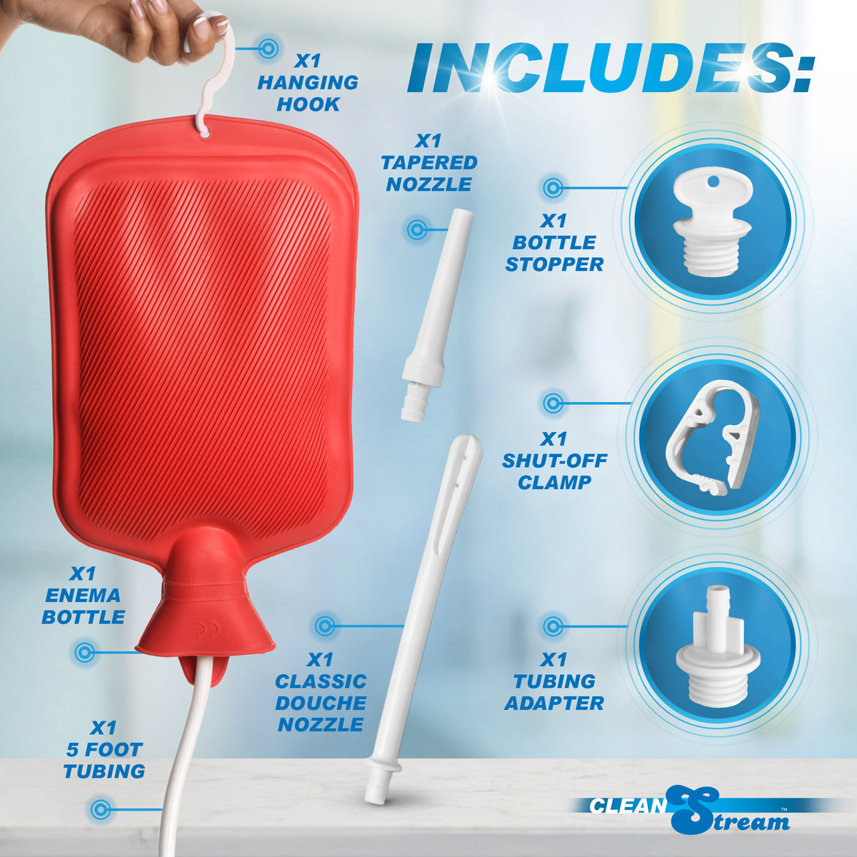 CleanStream Water Bottle Douche Kit