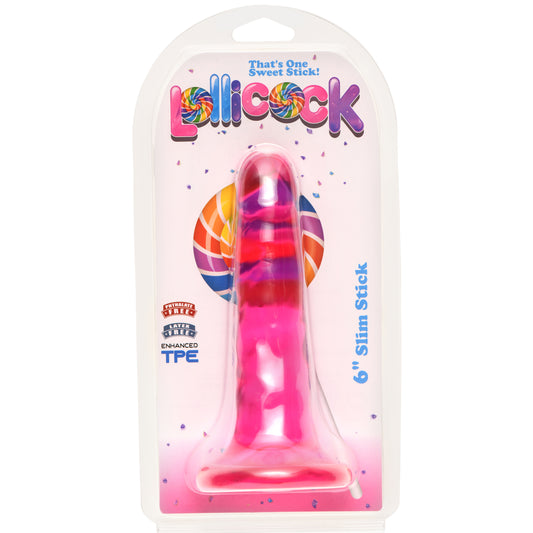 6 Inch Slim Stick Cherry Ice Dildo