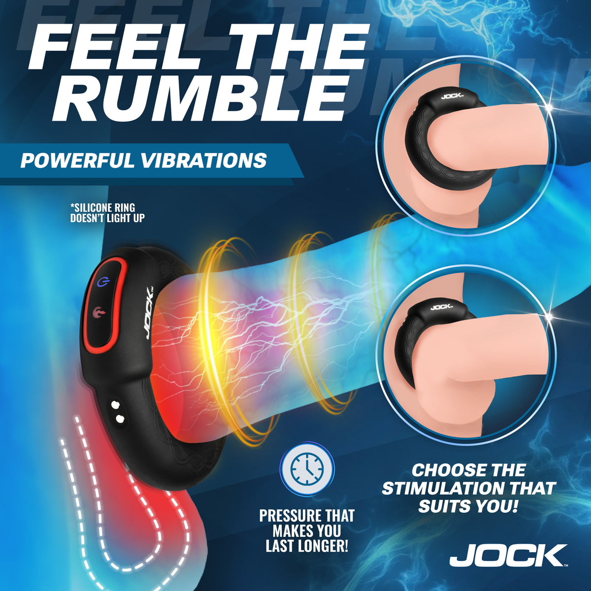 Rumbler Vibrating & Warming C-Ring - 1.8"