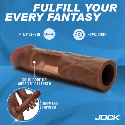 Enhancers 1.5" Silicone Penis Extension Sleeve - Dark