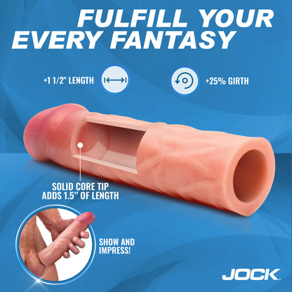 Enhancers 1.5" Silicone Penis Extension Sleeve - Light
