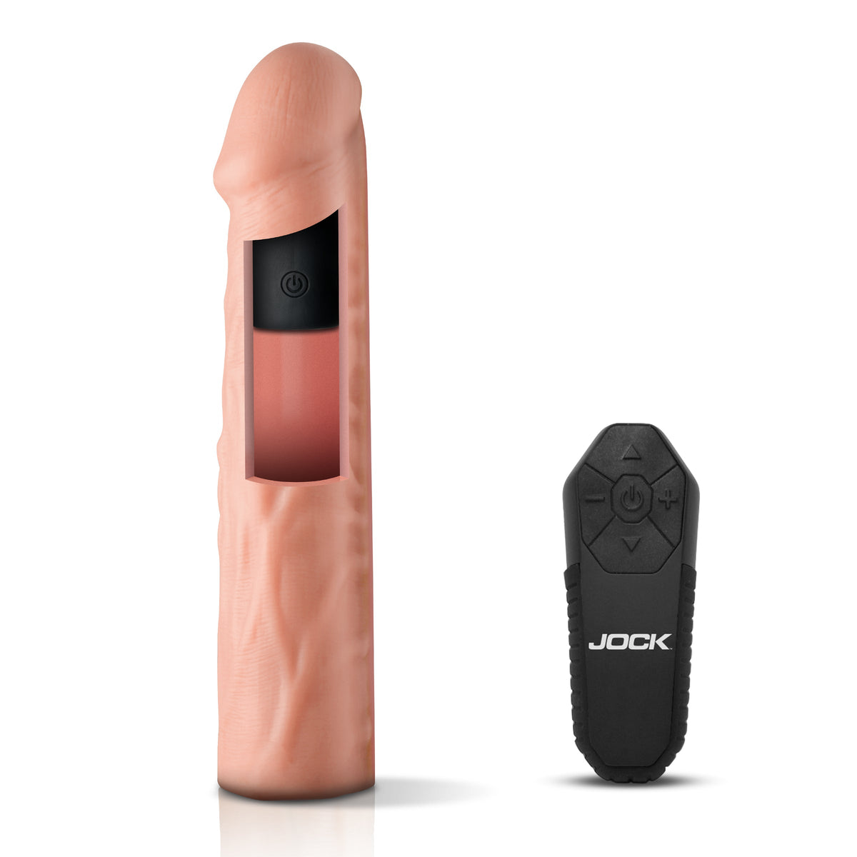 Enhancers Vibrating Penis Extension w/ Remote - Medium