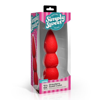 Strawberry Sweet Cream Premium Silicone Dildo