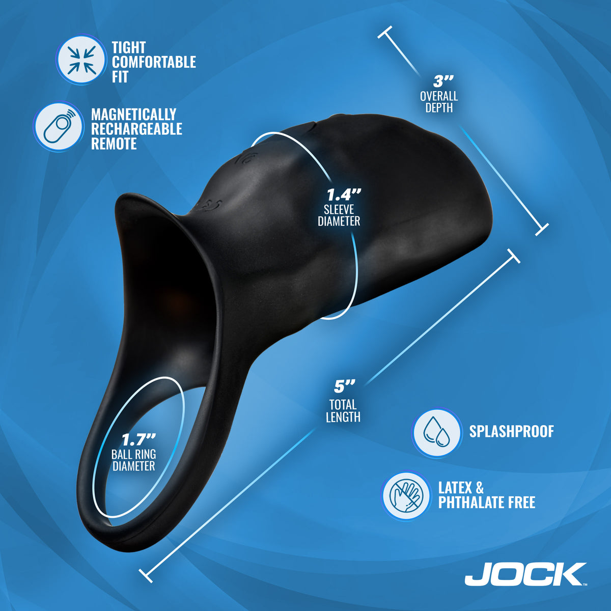 Surge Vibrating Penis Sleeve C-Ring w/ Remote