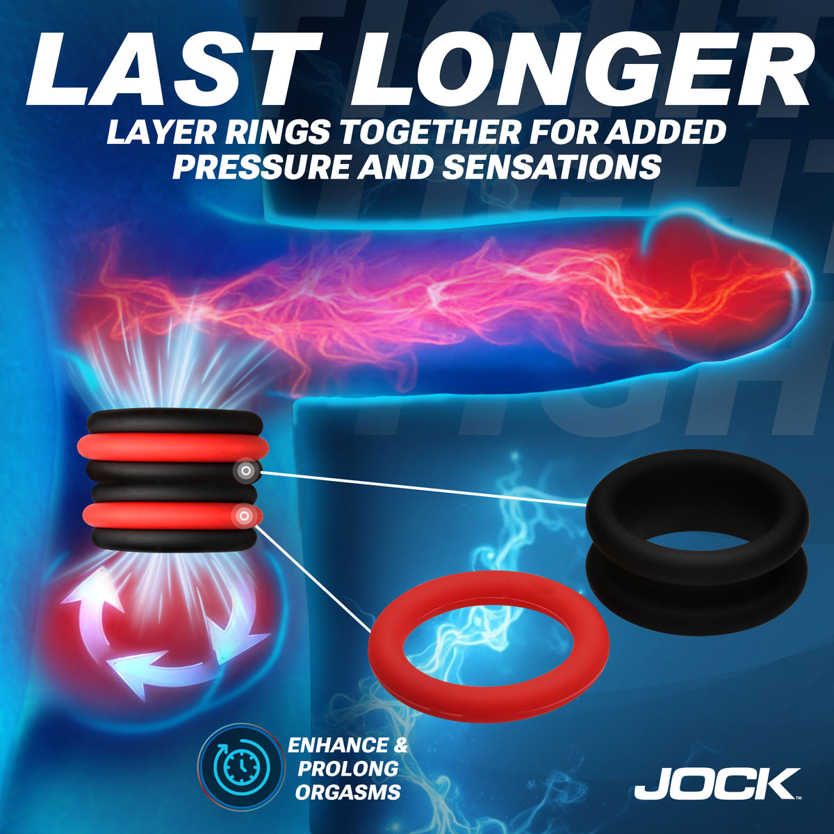 Enhancers Set of 3 - 2-in-1 Silicone C-Rings