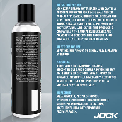JOCK Extra Creamy Water Based Lubricant 8oz