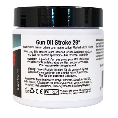Gun Oil Stroke 29 6 Oz 178ml Jar Masturbation Cream