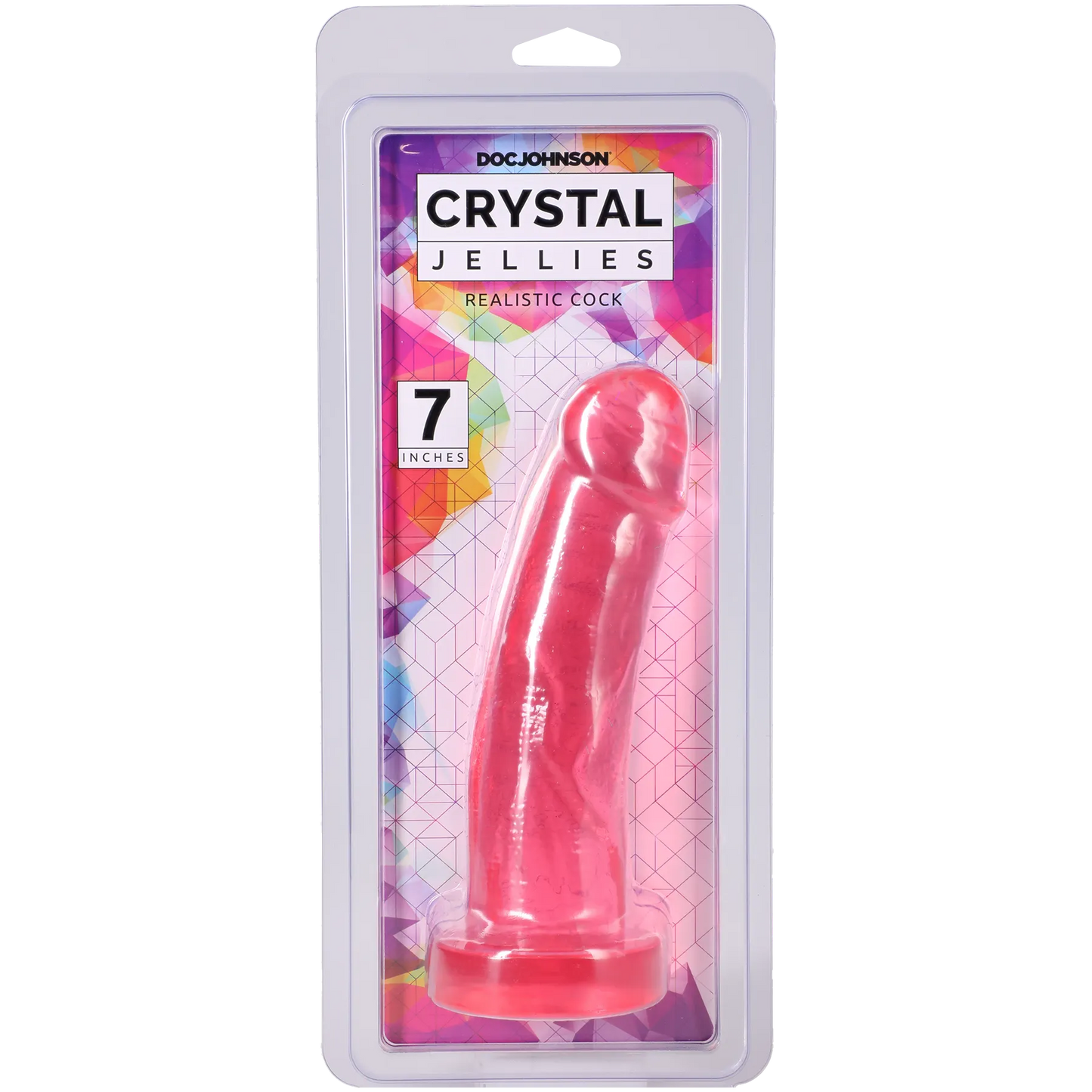Crystal Jellies - Realistic Cock - 7 Inch Pink