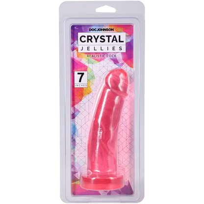Crystal Jellies - Realistic Cock - 7 Inch Pink