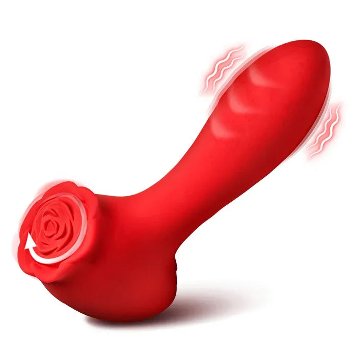 Bl Moving Bead Silicone Vibrator Red