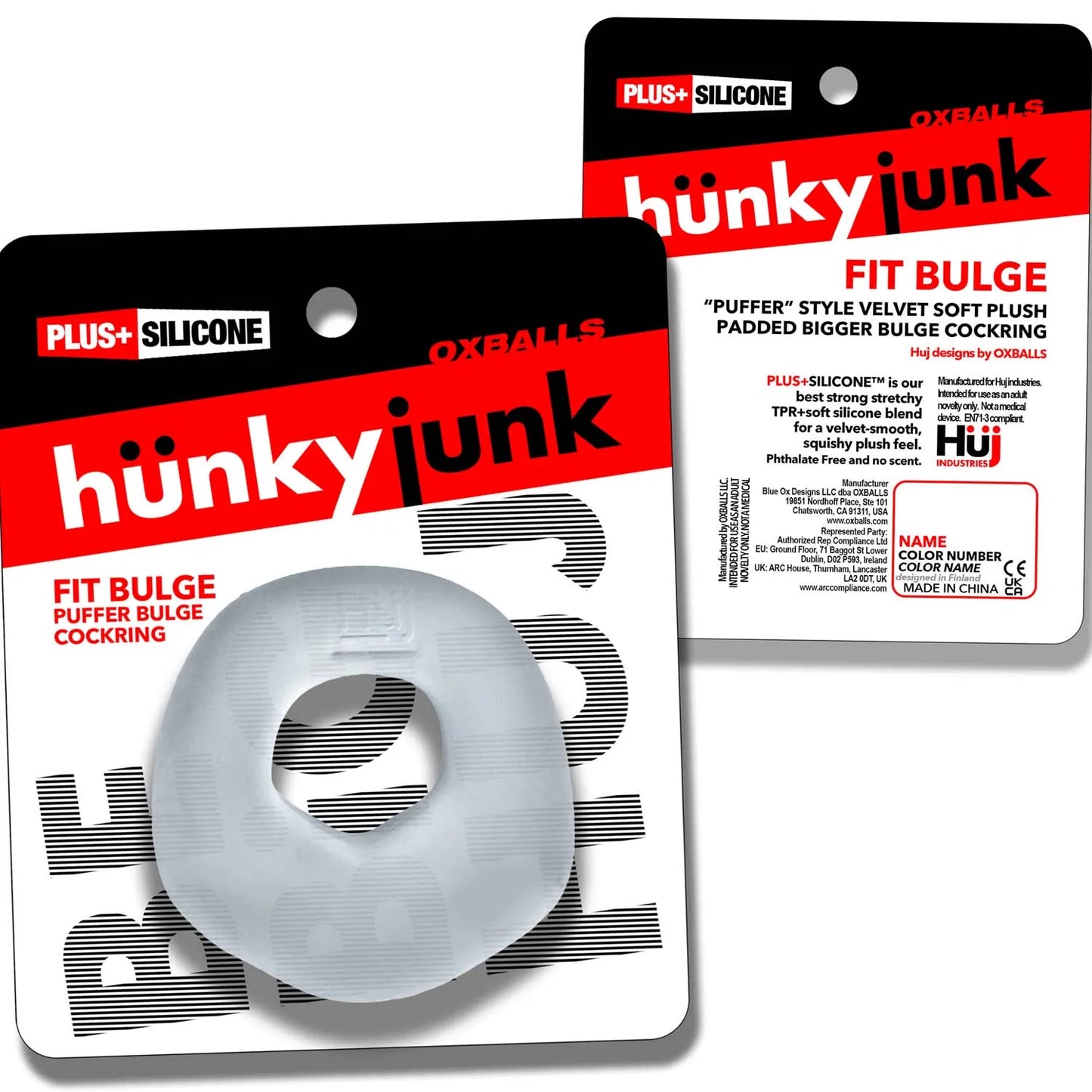 Fit Bulge Hung-Style Cockring Clear Steam