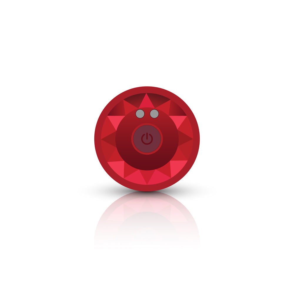 Vibrating Red Metal Remote Plug - Medium