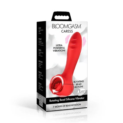 Bl Moving Bead Silicone Vibrator Red