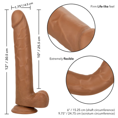 Size Queen 10 inch/25.5 Cm - Brown