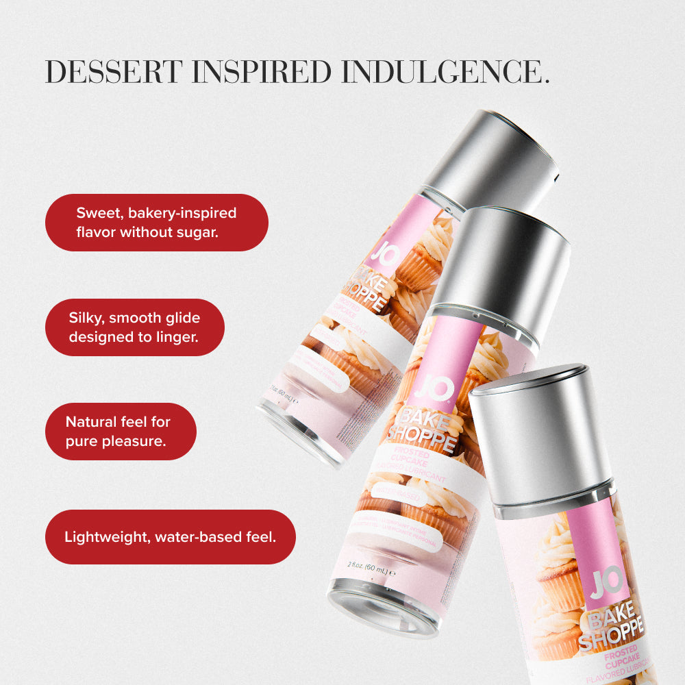 JO Bake Shoppe Water Based Flavored Lubricant - Frosted Cupcake 2oz