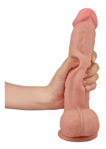 Real Skin 9" Dual Layer Dildo - Beige