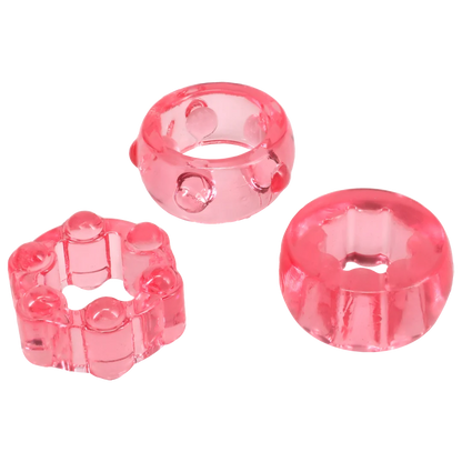 Crystal Jellies - Performance Ring Set Pink
