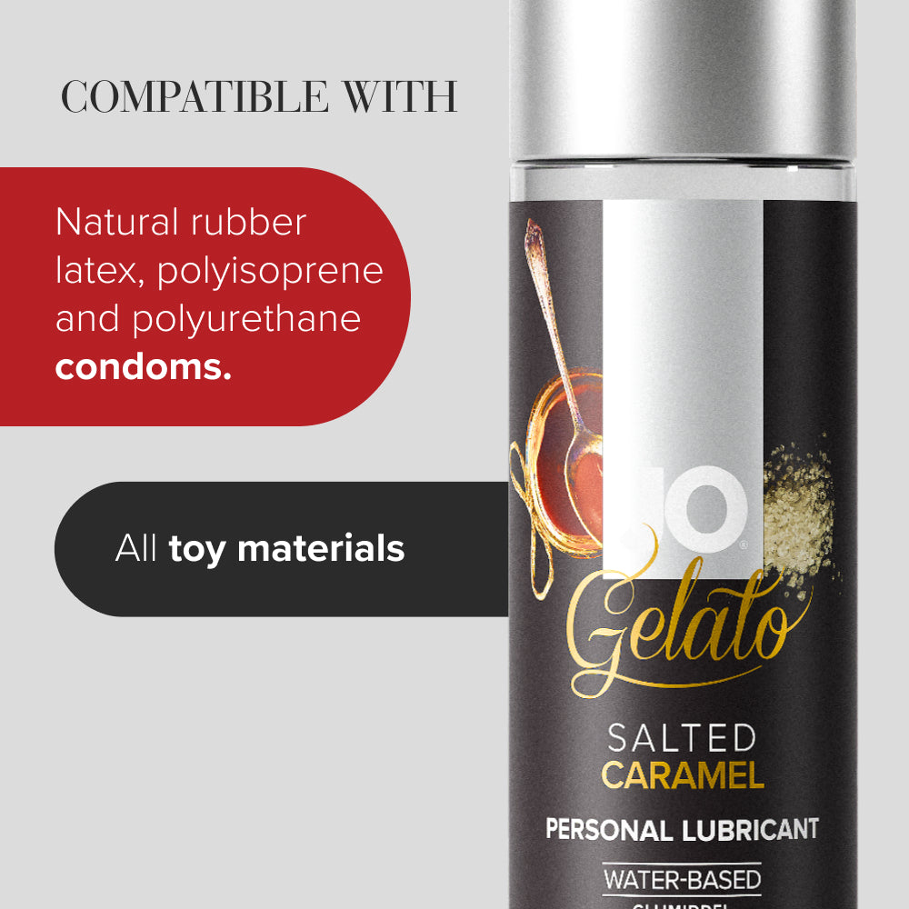 JO Gelato Water Based Flavored Lubricant Salted Caramel 4oz