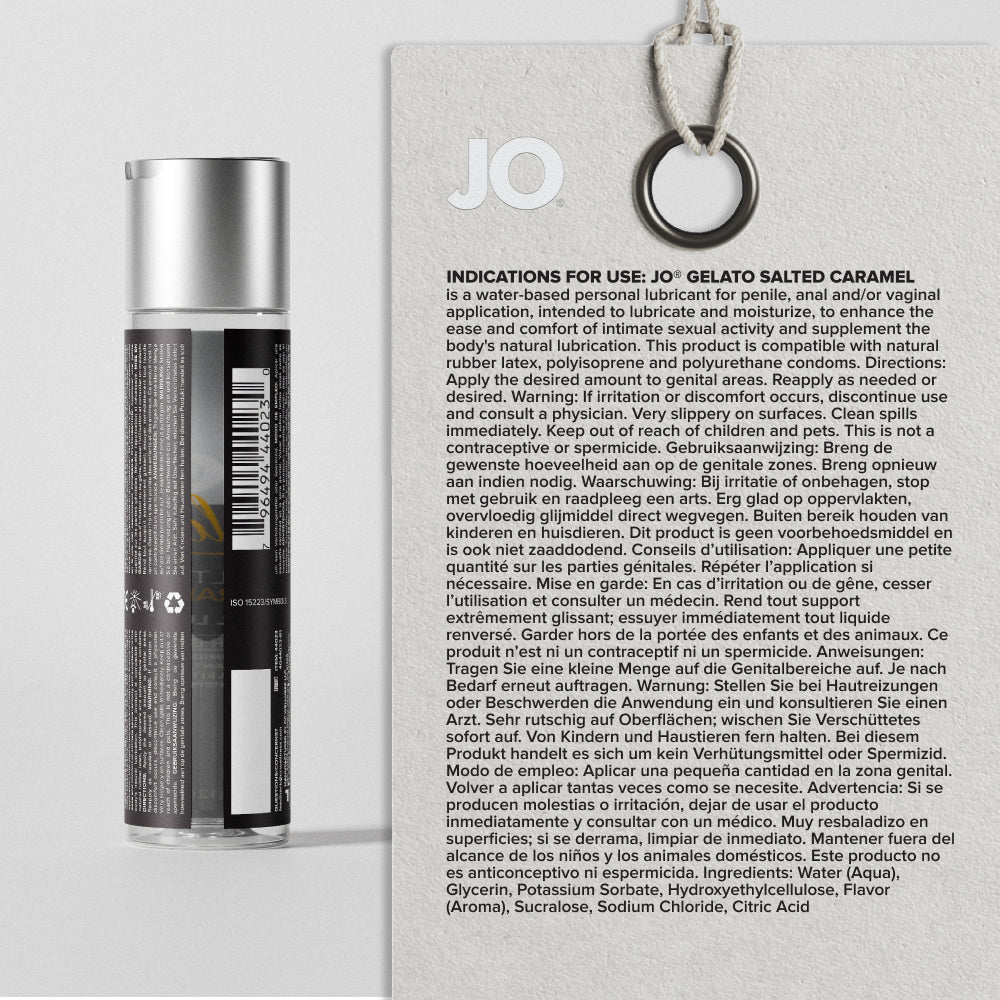 JO Gelato Water Based Flavored Lubricant Salted Caramel 4oz
