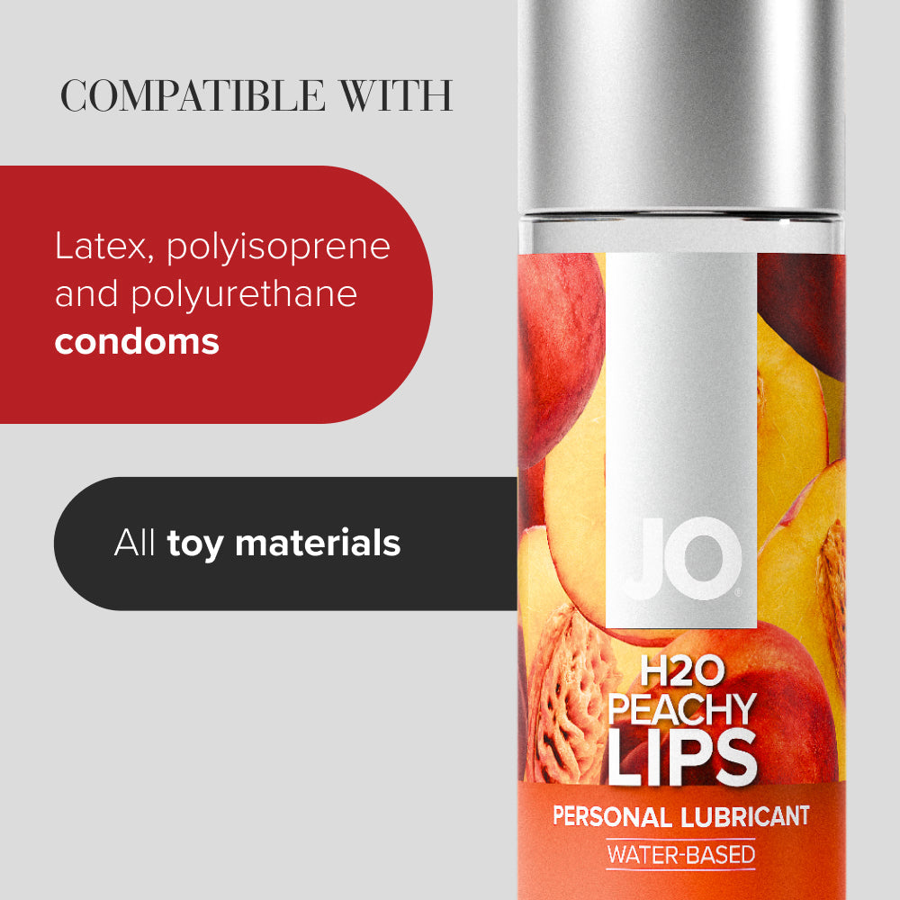 JO H2O Water Based Flavored Lubricant Peachy Lips 4oz