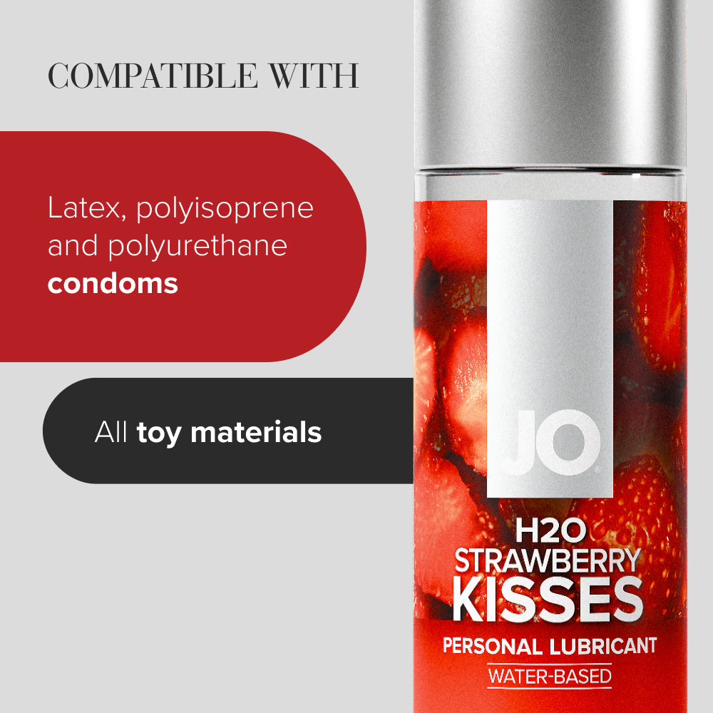 JO H2O Water Based Flavored Lubricant Strawberry Kisses 4oz