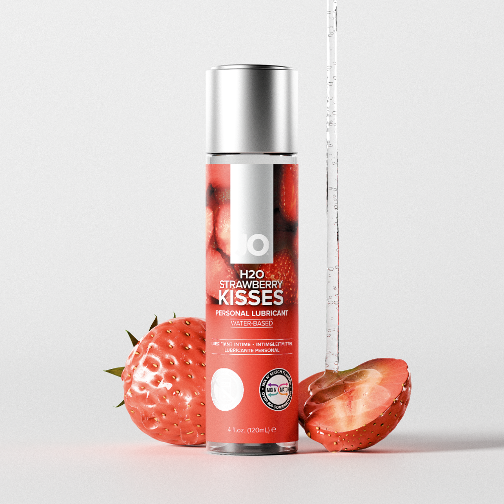 JO H2O Water Based Flavored Lubricant Strawberry Kisses 4oz