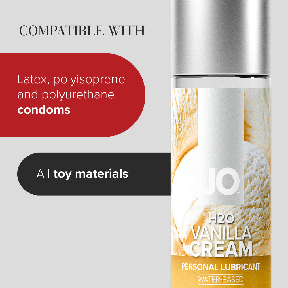 JO H2O Water Based Flavored Lubricant Vanilla Cream 4oz