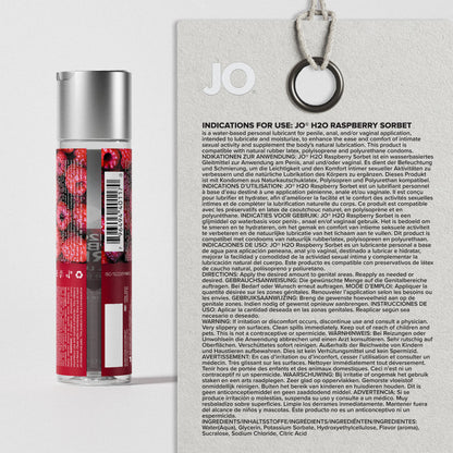 JO H2O Water Based Flavored Lubricant Raspberry Sorbet 4oz