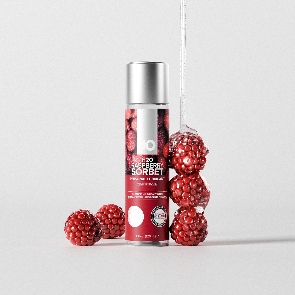 JO H2O Water Based Flavored Lubricant Raspberry Sorbet 4oz