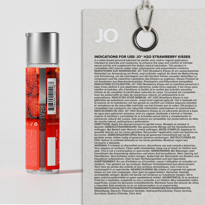 JO H2O Water Based Flavored Lubricant Strawberry Kisses 4oz